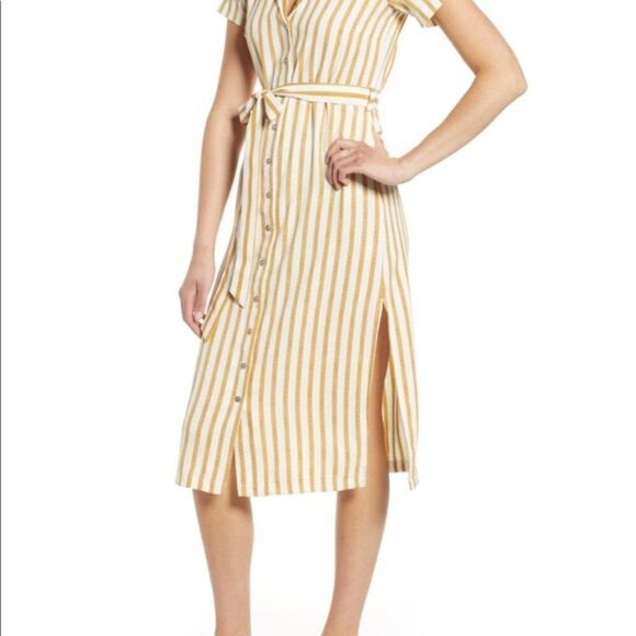 Ten Sixty Sherman | Button Front Shirt Striped Dress - Picture 3 of 16